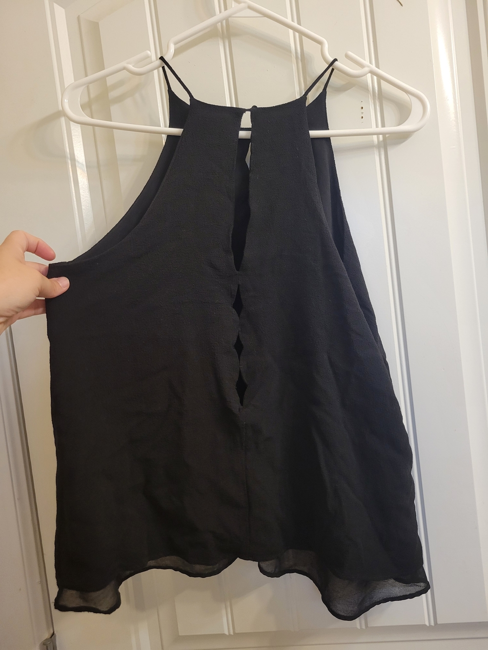 2/$20 Zara Black High-Neck Cutout Tank Top - Picture 2 of 5